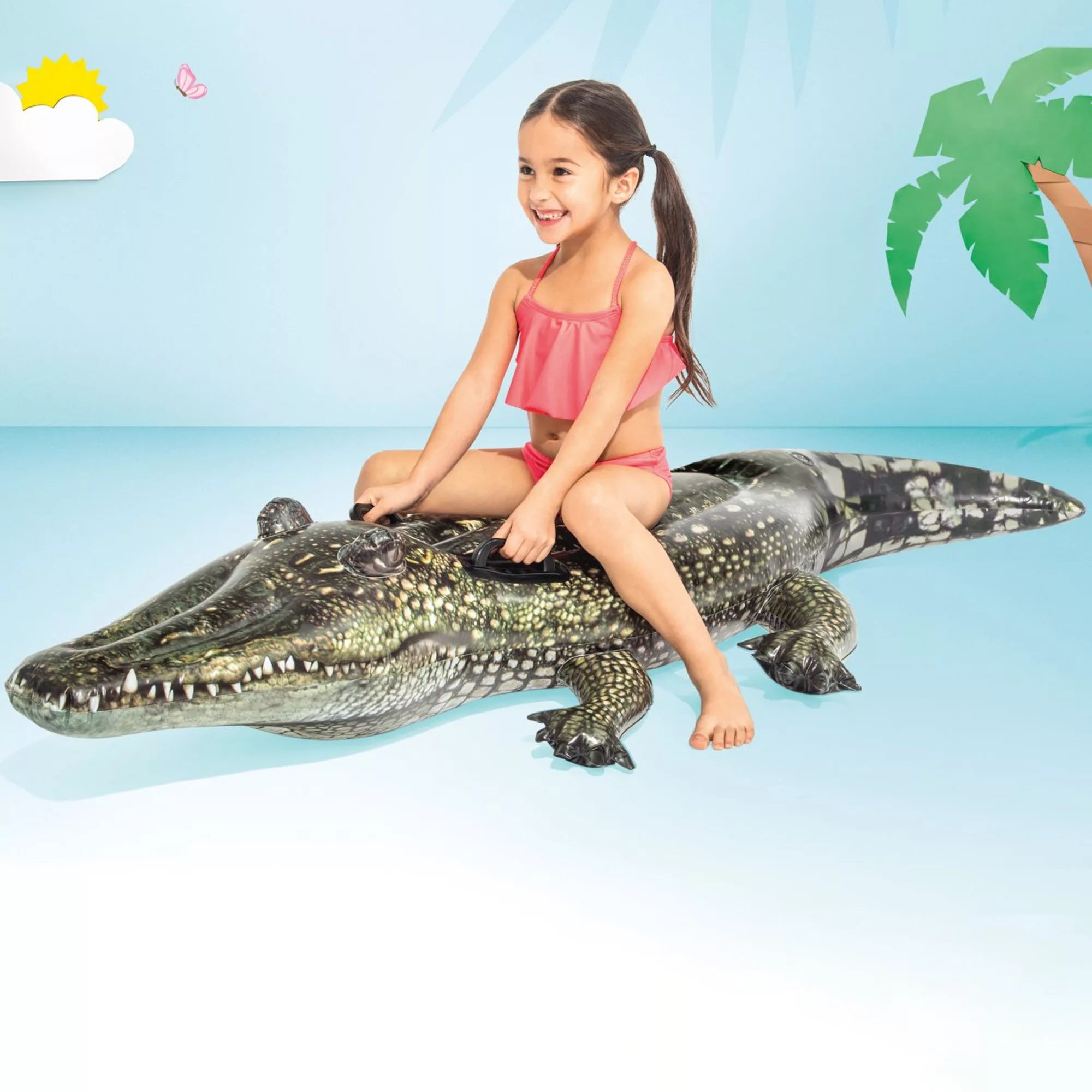 Cavalcabile Vero Alligatore 170x86cm Multicolore INTEX