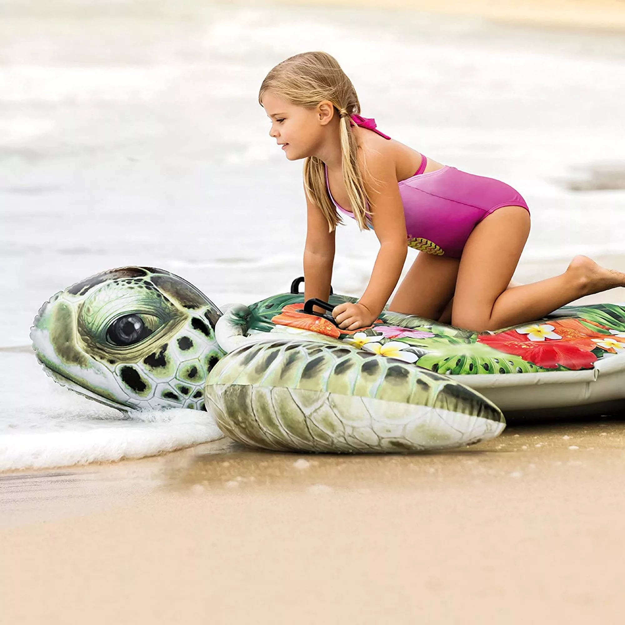 Cavalcabile Tartaruga Marina Realistica 150x127cm Verde INTEX