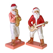 Babbo Natale Musicista Poliresina 24cm Assortito Funky Christmas