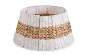 Copribase Albero D40-55x28h cm Bianco Naturale Christmas