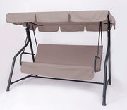 DONDOLO 3 POSTI CLASSIC GRIGIO IN ACCIAIO 189X115XH156CM