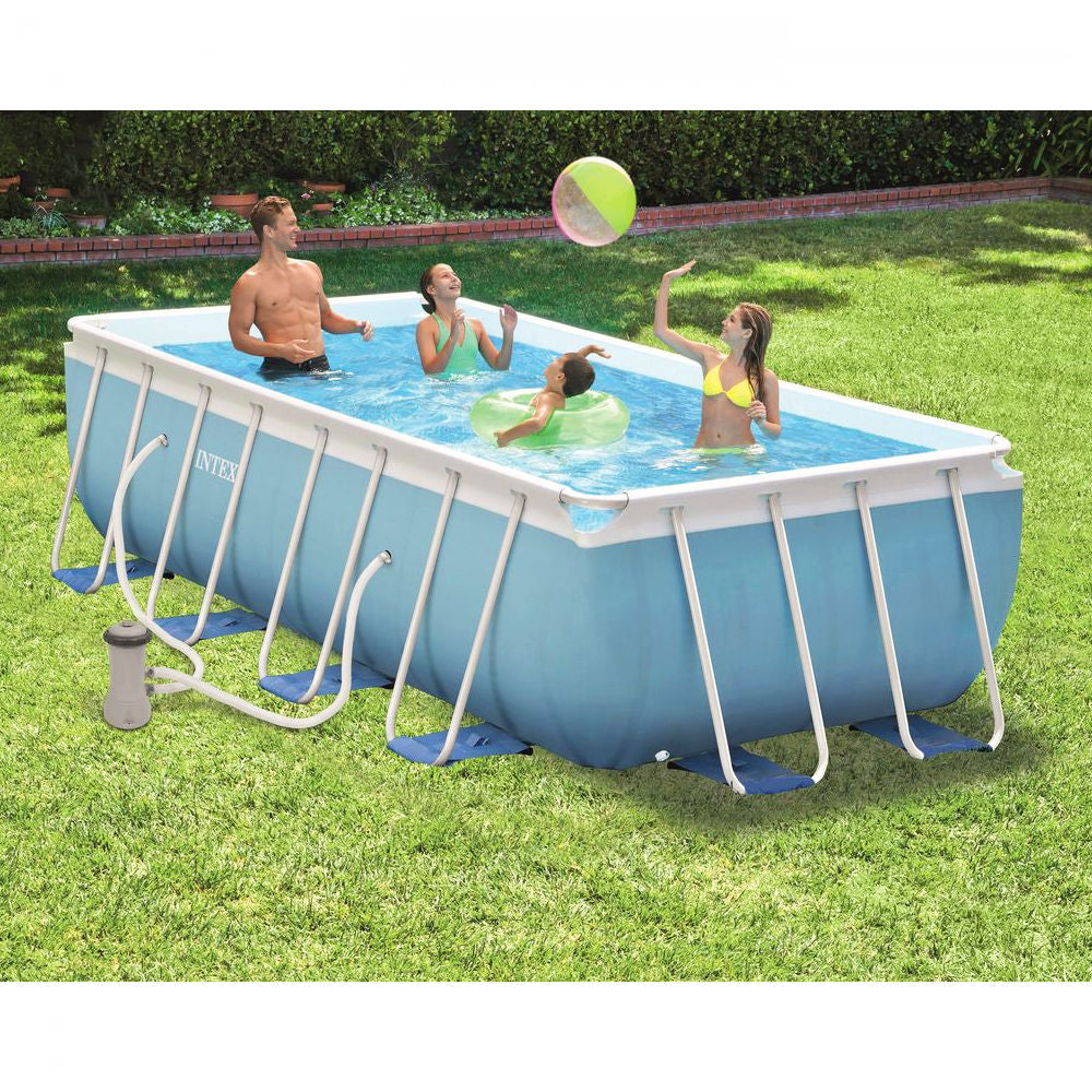 OFFERTA PISCINA PRISMA METAL FRAME 400X200X100 RETTANGOLARE + KIT PULIZIA + 6 CARTUCCE PER FILTRO