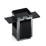 ENO Plancha a Gas Fusion 60 con Carrello Inox, 60 cm, Acciaio Inox
