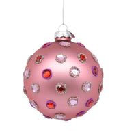 Sfera Vetro Spotty Rosa D10 Christmas