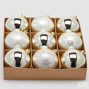 Confezione 9 Palline di Natale D.8 Champagne