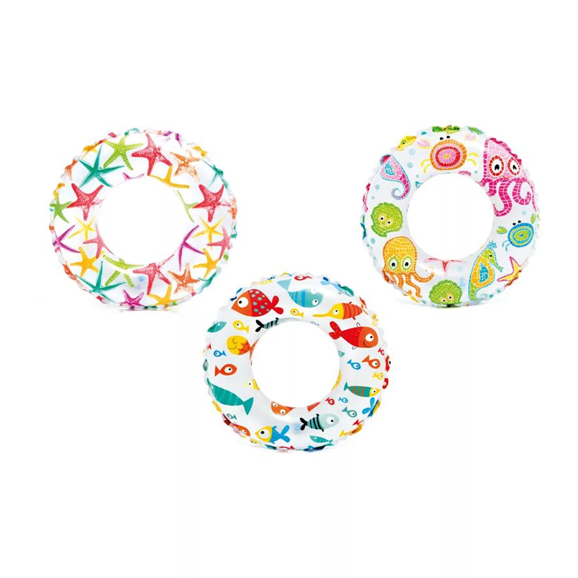 1 Salvagente Fantasia Colore Assortito 51cm x 51cm Multicolore Intex