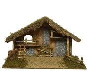 CAPANNA 90X50XH54 CM CON CORTECCIA E MUSCHIO PER PRESEPE
