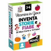 Gioco di Carte Educativo Inventa Storie e Fiabe 50 Maxi Carte HEADU