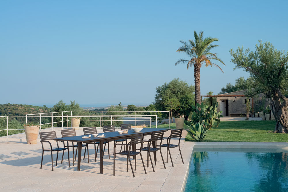 TAVOLO ALLUNGABILE PLUS4 220/330X90 CM FERRO ANTICO