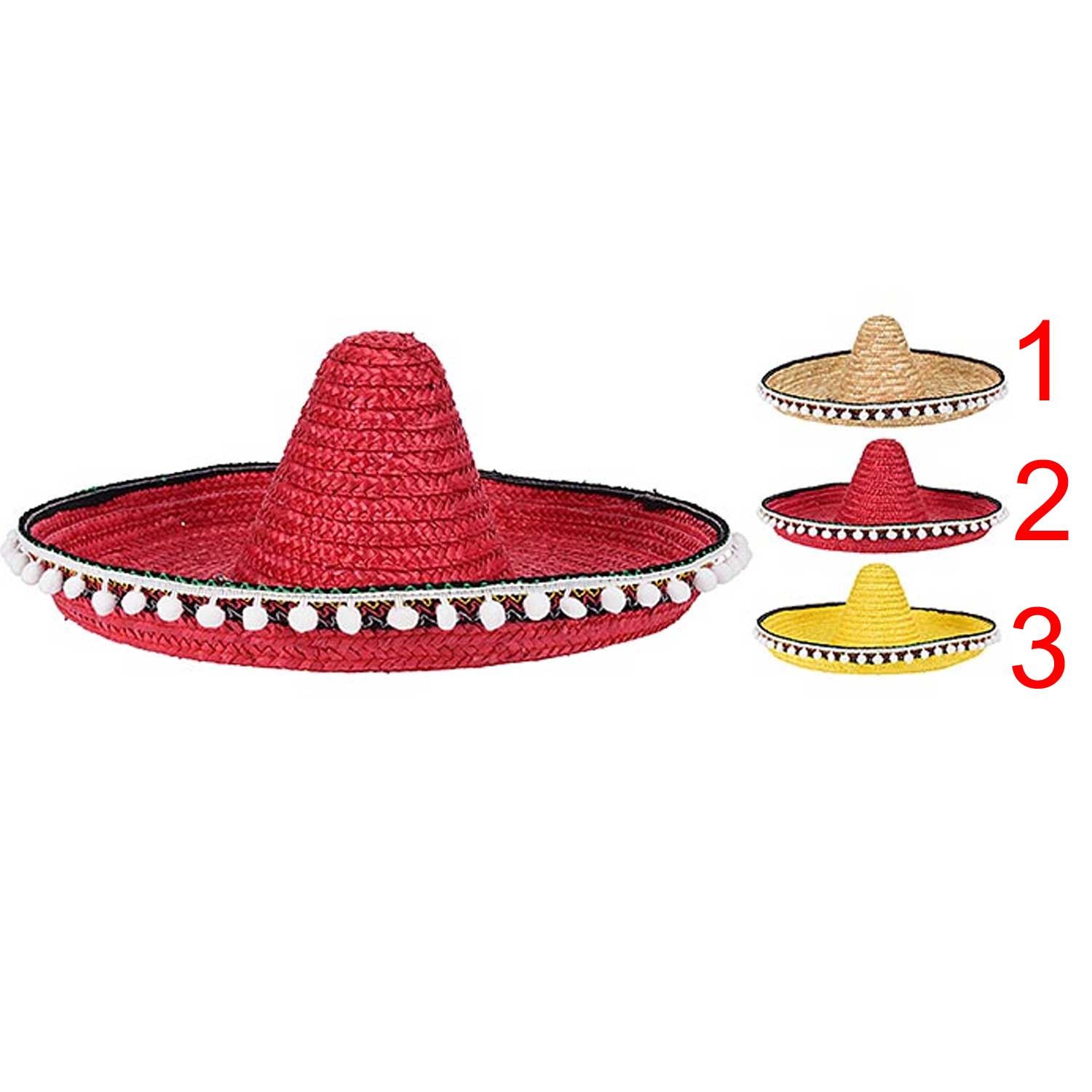 SOMBRERO PAGLIA 48CM COLORE A SCELTA