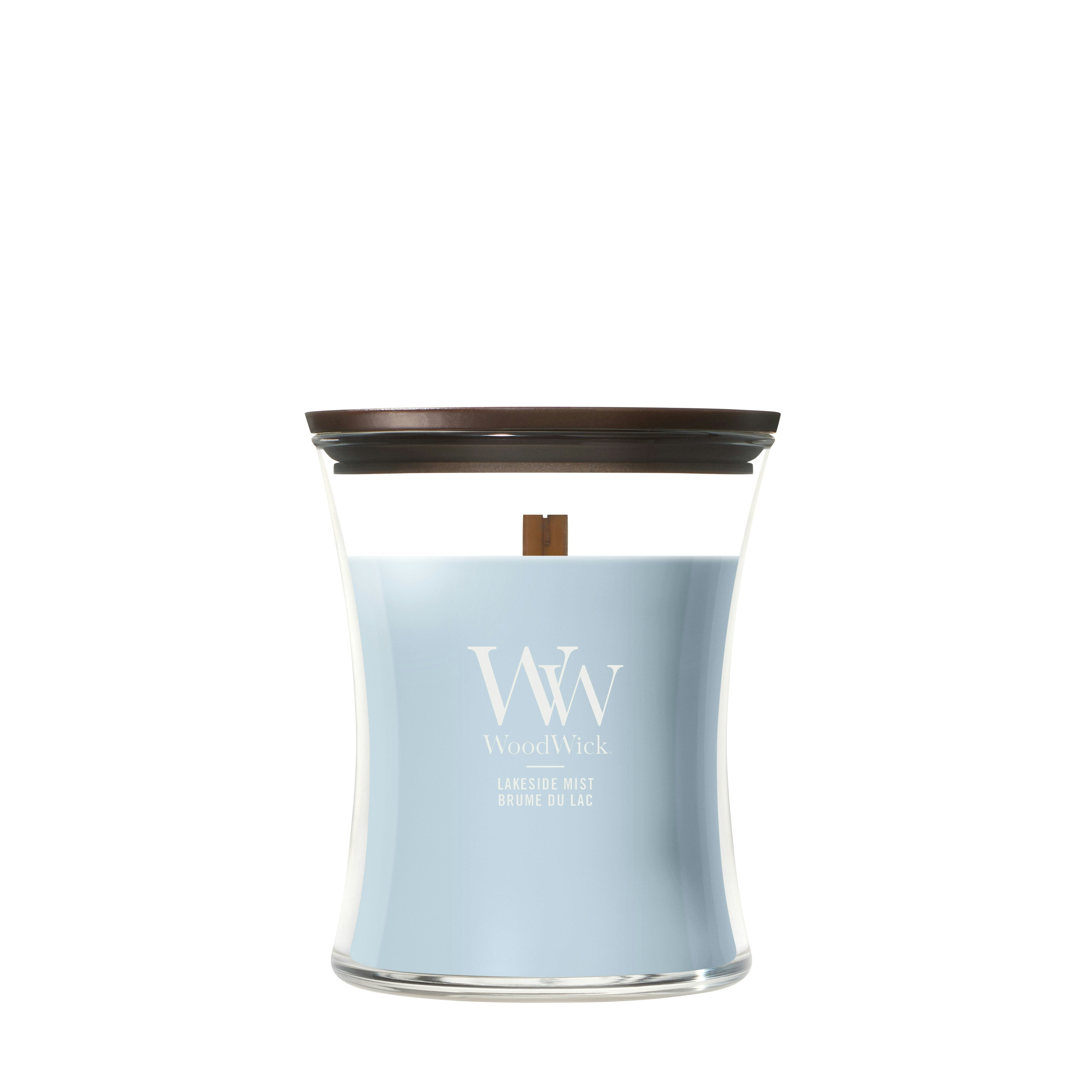 Candela Lakeside Mist Clessidra Media 275g Blu WoodWick