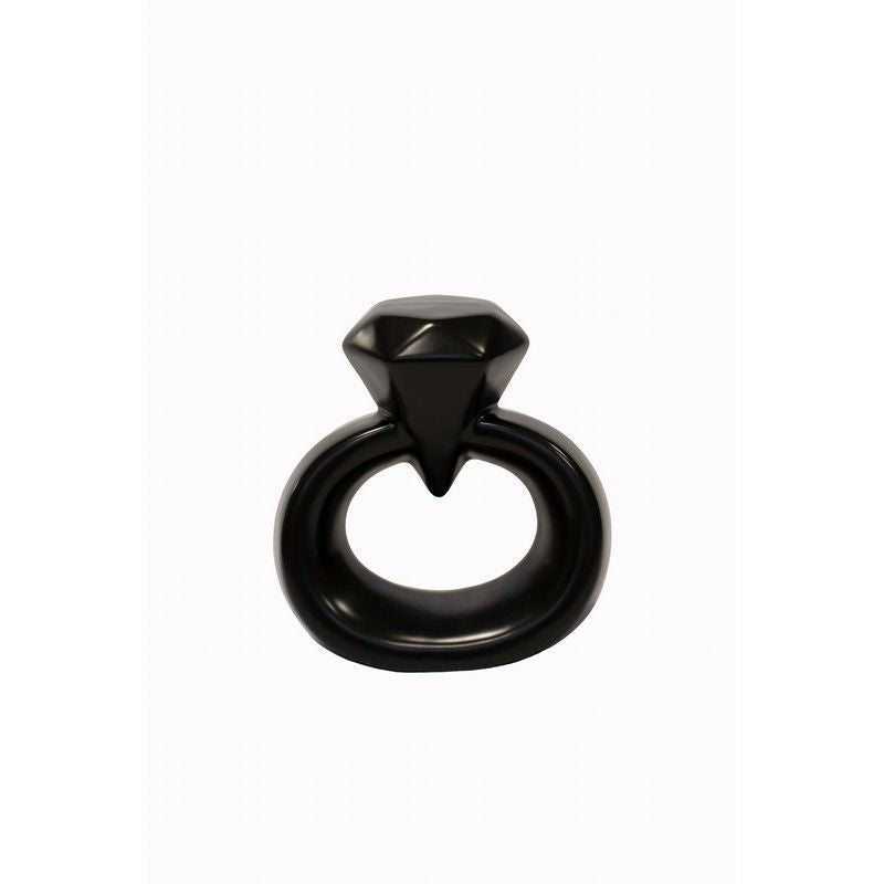BLOGO Scultura Decorativa "Super Ring" in Ceramica - Nero
