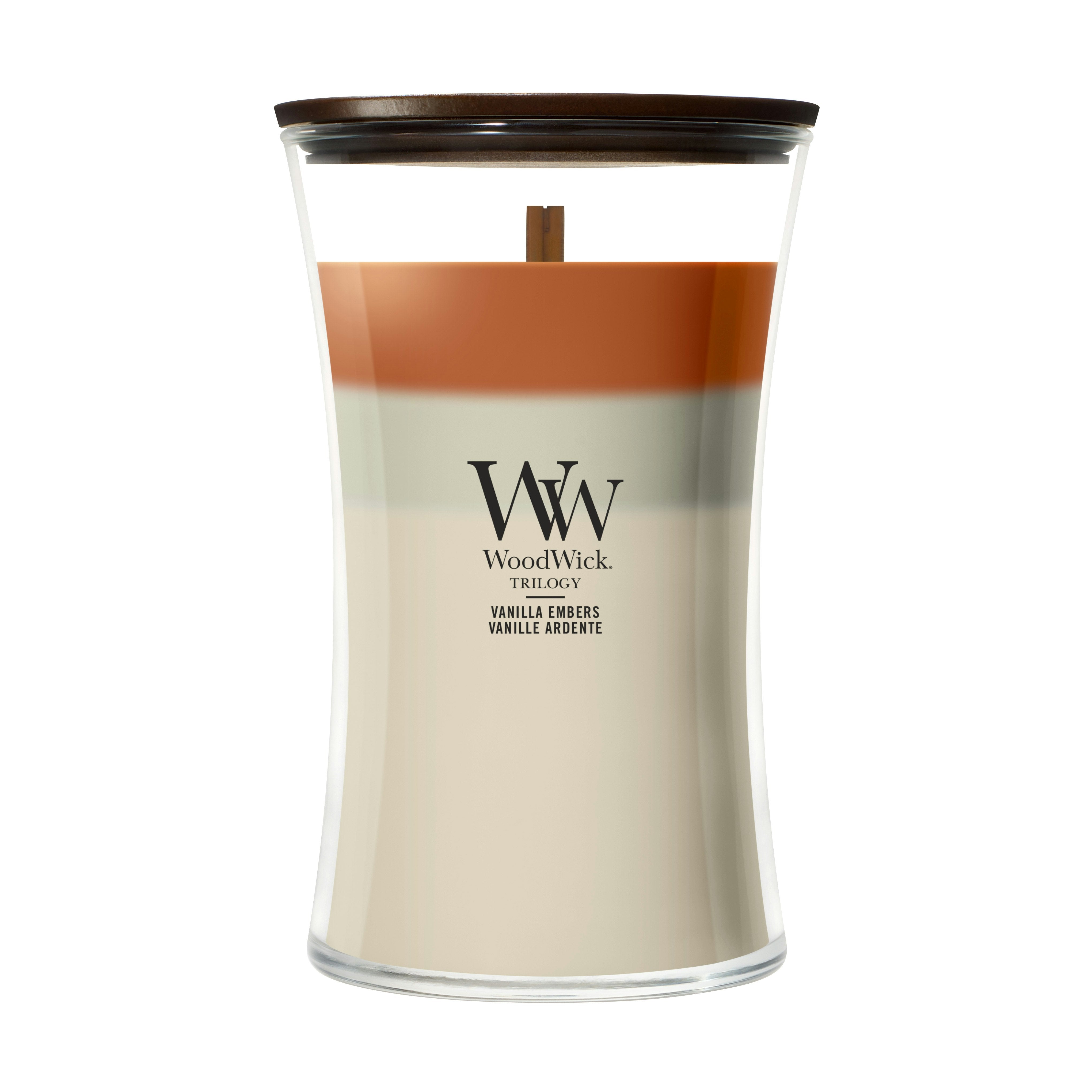 Candela Clessidra Grande Vanilla Embers 609g WoodWick