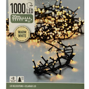 LUCI DI NATALE 1000 LED BIANCO CALDO 8 GIOCHI DI LUCE