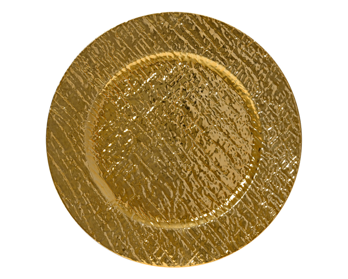 Sottopiatto decorativo effetto martellato D 33 cm oro Peraga Christmas
