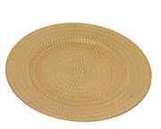Sottopiatto decorativo a pois in rilievo D 33 cm oro Peraga Christmas