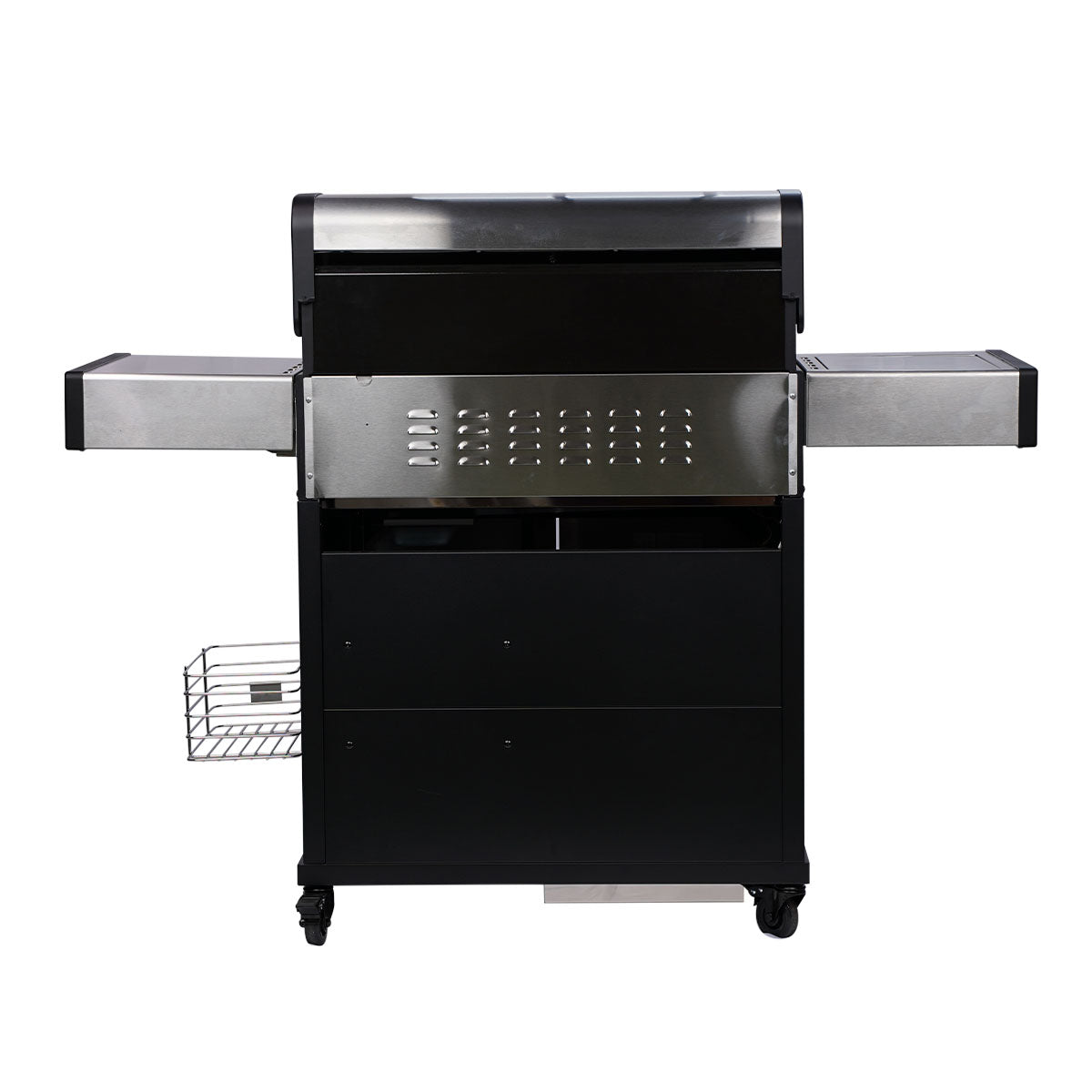 Barbecue a Gas con Fornello Laterale 80kg Acciaio Inossidabile Santos
