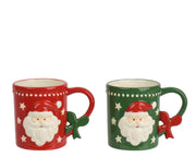 Tazza Babbo Natale in dolomite 13 x 9 x 10 cm colori modello assortito Peraga Christmas