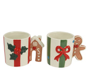 Tazza gingerbread in ceramica 13,9 x 9,8 x 10,2 cm multicolore Peraga Christmas