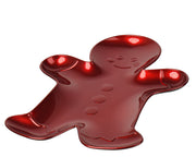 Sottopiatto sagomato gingerbread 27 x 20 x 1,5 cm rosso Peraga Christmas