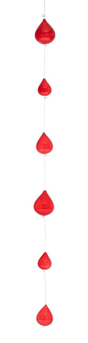 Ghirlanda 6 Gocce H100 Rosso Christmas