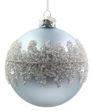 Sfera Vetro Frostlace Azzurro D10 Christmas