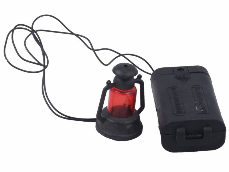 LANTERNA ROSSA 3,5V CON PORTABATTERIE PER PRESEPE
