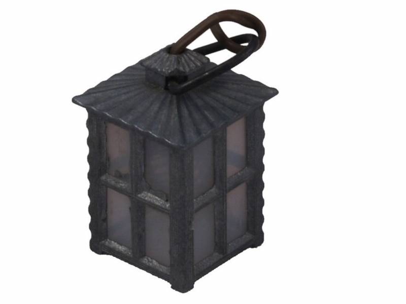 LAMPIONE IN METALLO CON LUCE BIANCA 3,5 VOLT