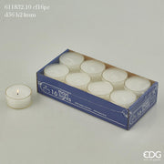 16 MAXI CANDELE BIANCHE T-LIGHTS 5.6CM