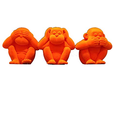 SET 3 PORTACHIAVI LE 3 MINI SCIMMIETTE