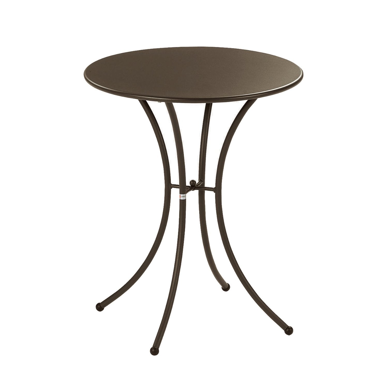 SET TAVOLO PIGALLE TONDO Ø60CM + 2 POLTRONA RONDA MARRONE