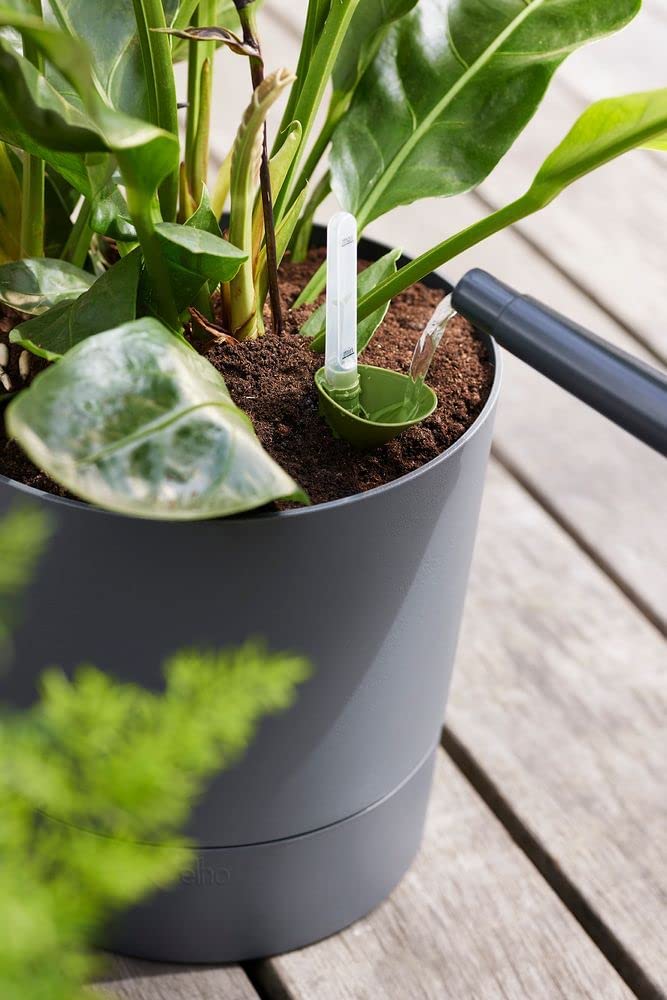 VASO GREENSENSE AQUA CARE ROUND 43CM CHARCOAL GREY GRIGIO SCURO