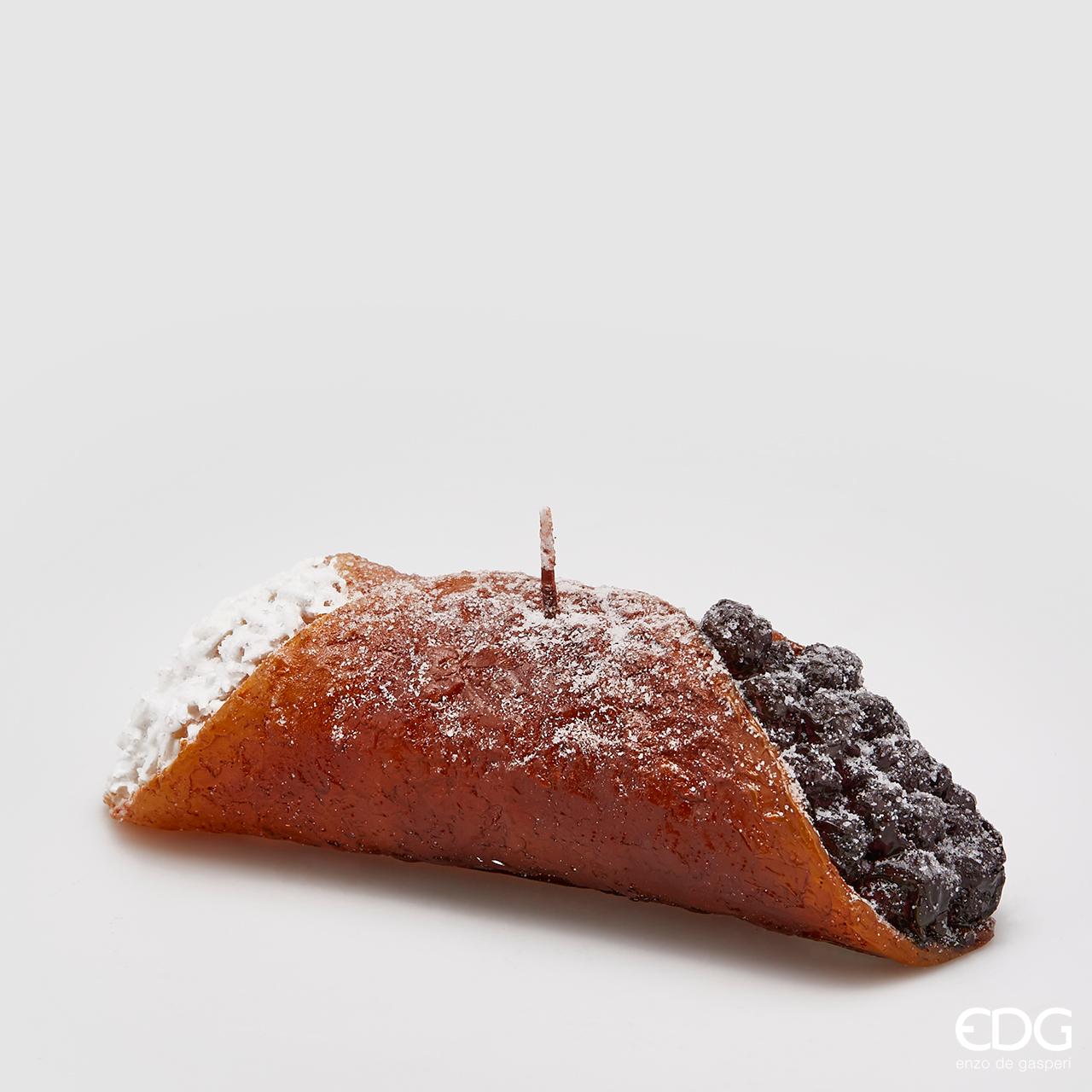 CANDELA DECORATIVA CANNOLO SICILIANO 2PZ 16X6X5CM