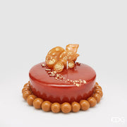 CANDELA DECORATIVA TORTA AL CIOCCOLATO D.15,5X9CM