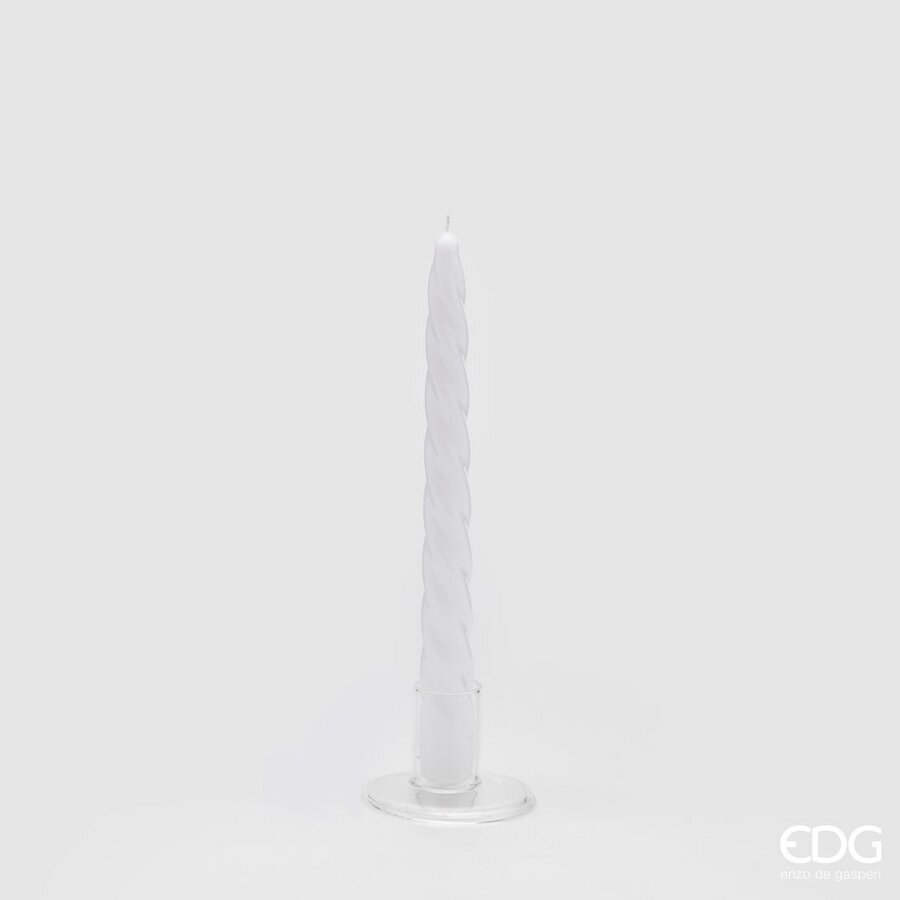 CANDELA STELO TWIST BIANCA 22XH23CM