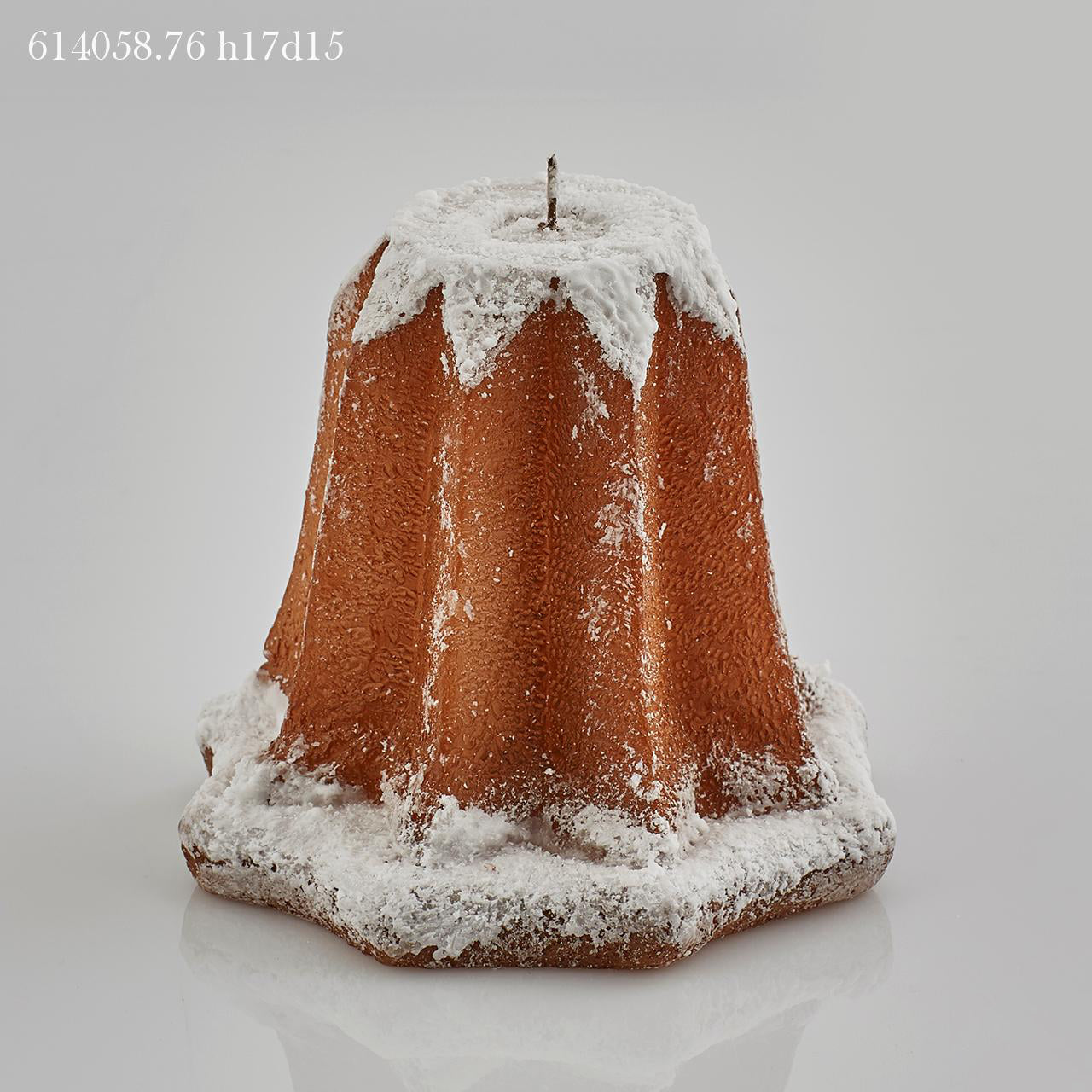 CANDELA PANDORO CON ZUCCHERO A VELO H17X15CM