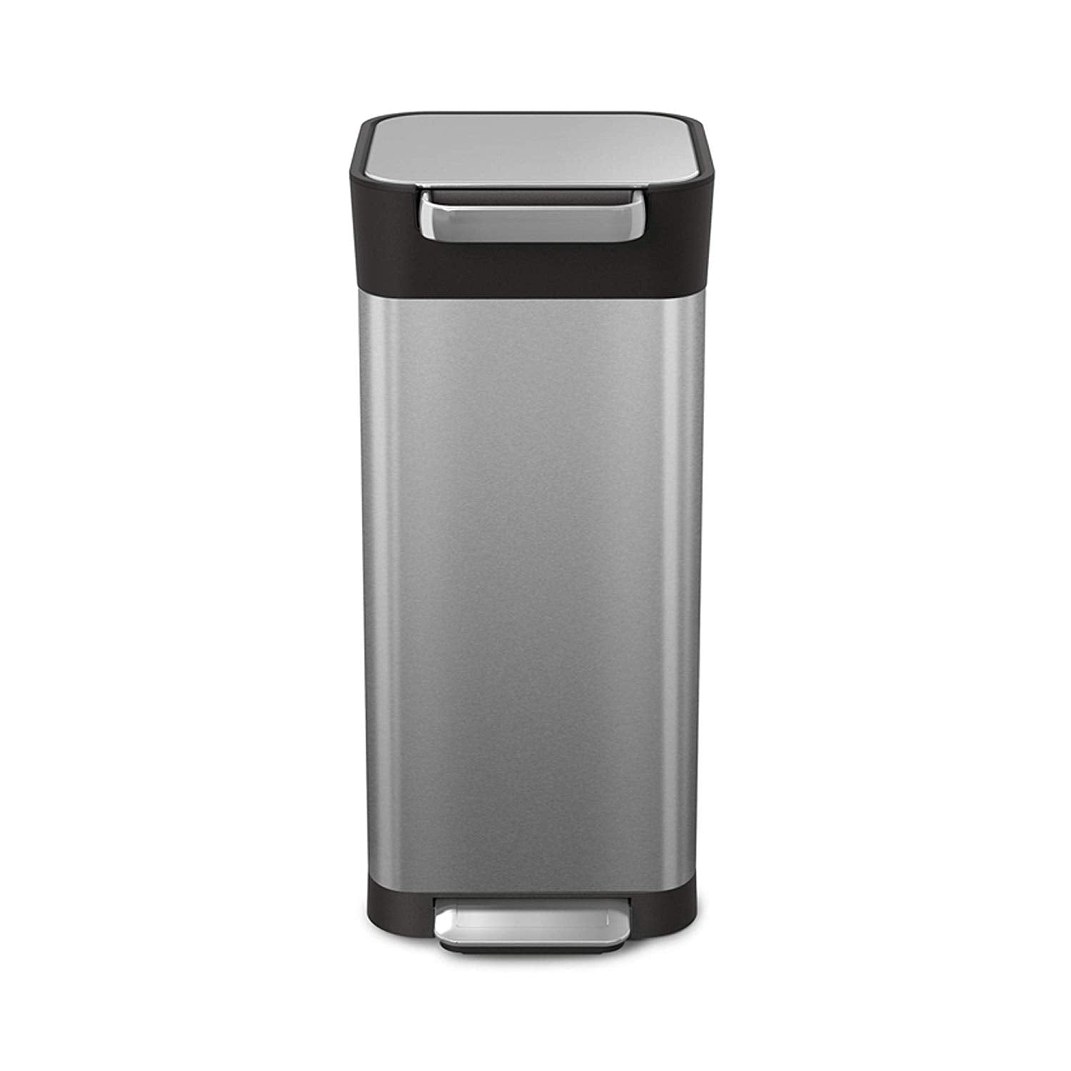 PATTUMIERA A PEDALE TITAN CON COMPATTATORE IN ACCIAIO INOX 20L
