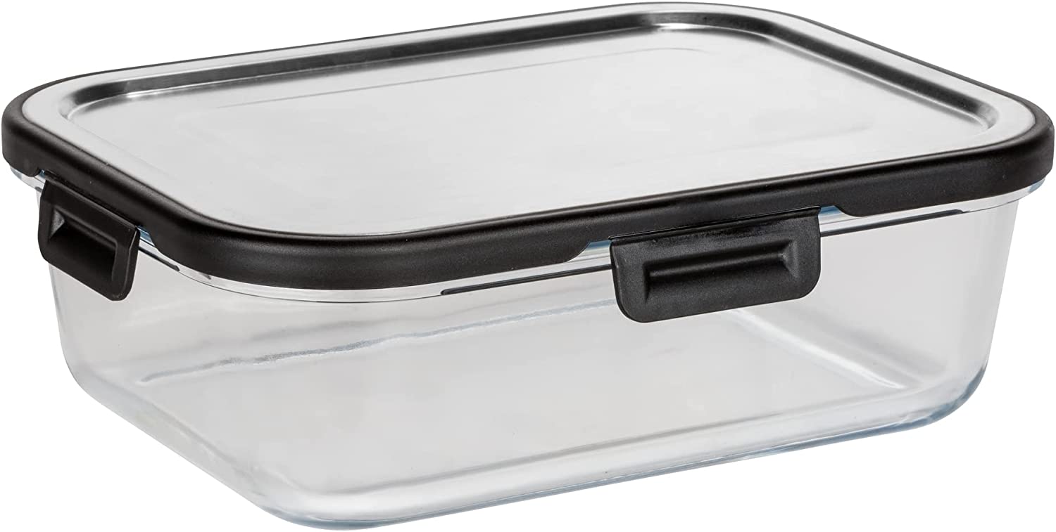 CONTENITORE PER ALIMENTI IN VETRO 1,5 L COPERCHIO IN ACCIAIO INOX