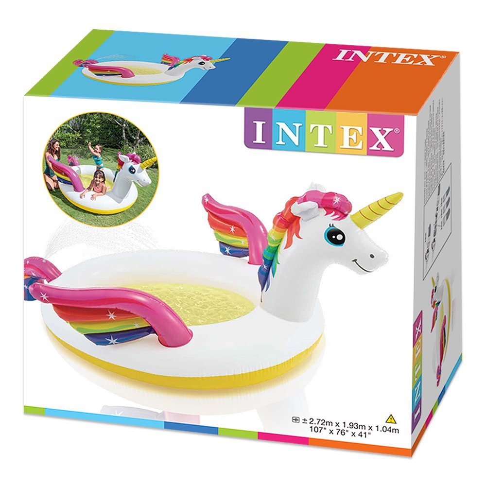 PISCINA KIDS UNICORNO CON SPRUZZINO CM 272X193X104CM