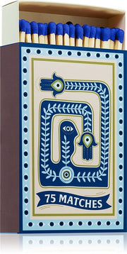 Paddywax Scatola di Fiammiferi Decorata "A Dopo" - Occhio Blu (75 pz)
