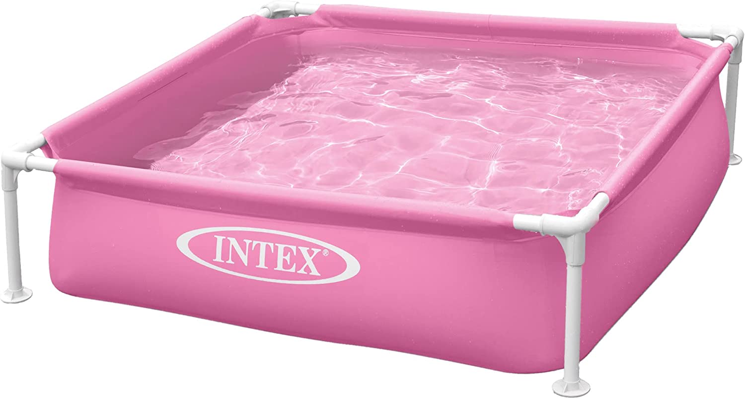 PISCINA MINI FRAME ROSA PER BAMBINI 122X122X30CM