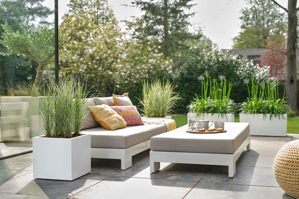 VASO VIVO NEXT SQUARE 40CM WHITE