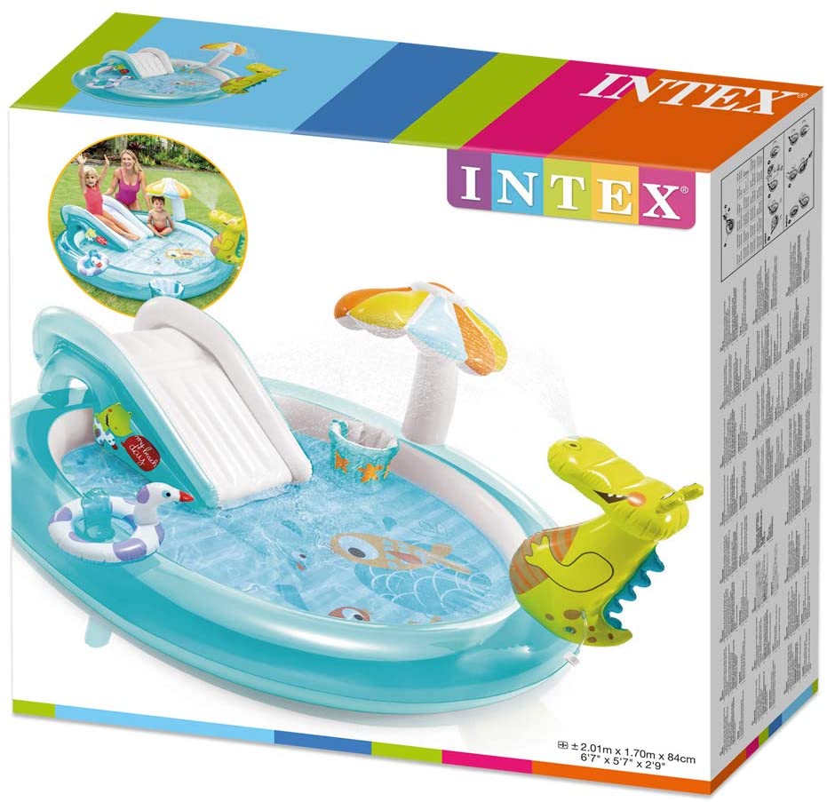 PISCINA PLAY CENTER ALLIGATORE CON SPRUZZO  201X170X84CM