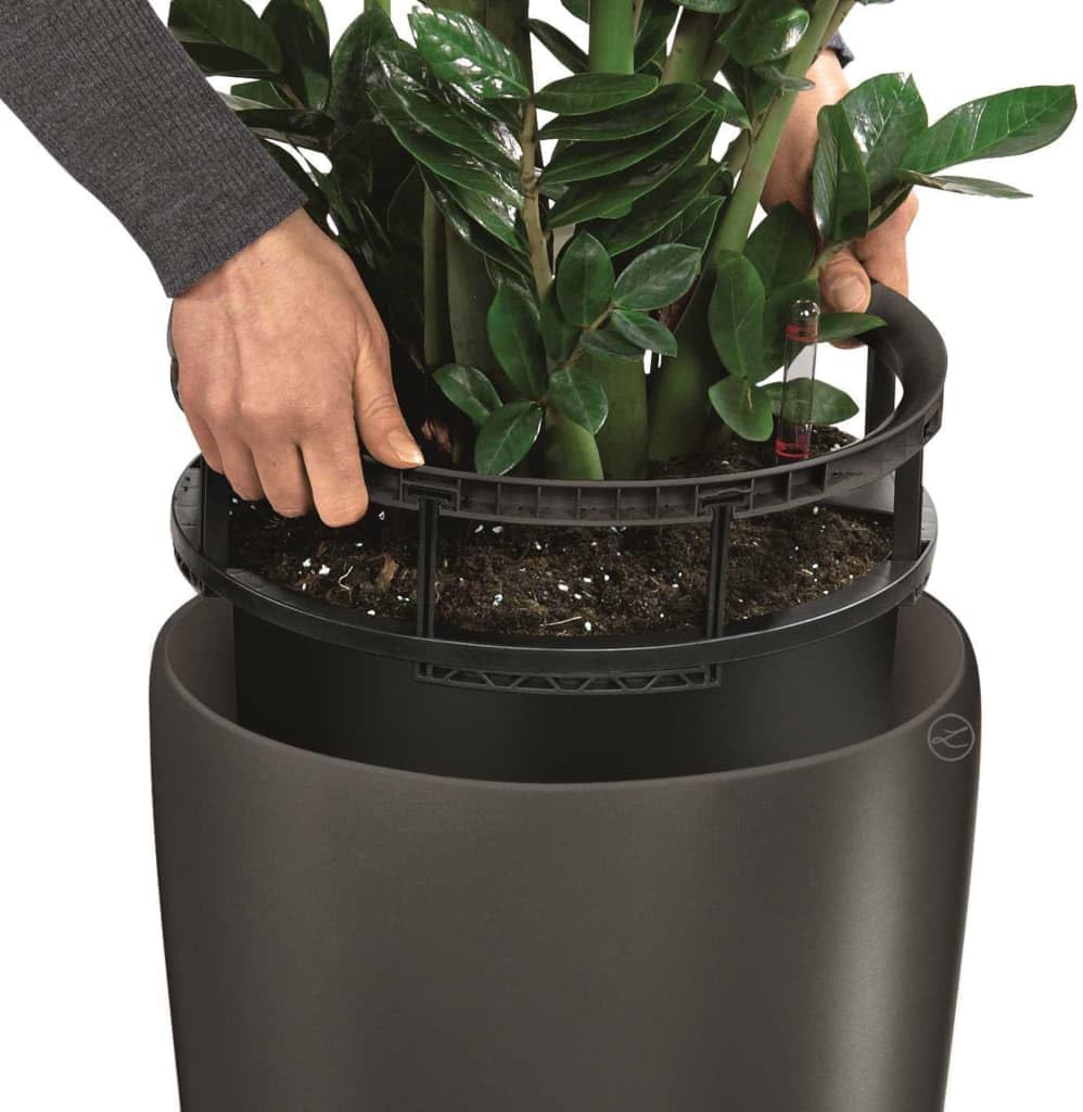 VASO FIORIERA RONDO 40 ALL-IN-ONE CARBONE METALLIZZATO