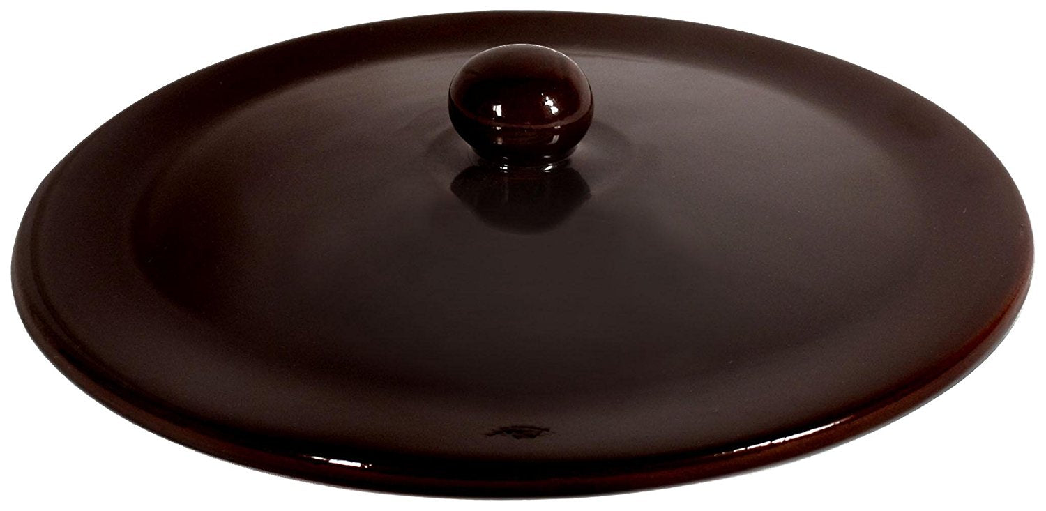 COPERCHIO IN CERAMICA MARRONE 21CM