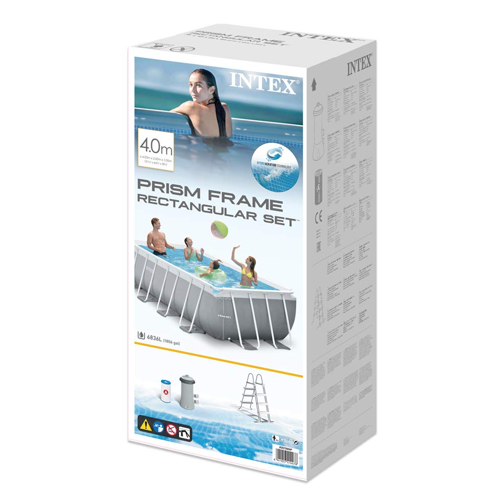 PISCINA PRISMA METAL FRAME 400X200X100 RETTANGOLARE