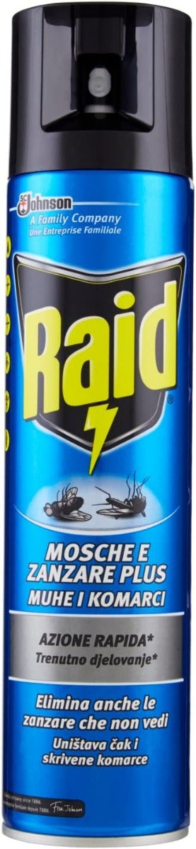 RAID INSETTICIDA SPRAY MOSCHE E ZANZARE 400ML