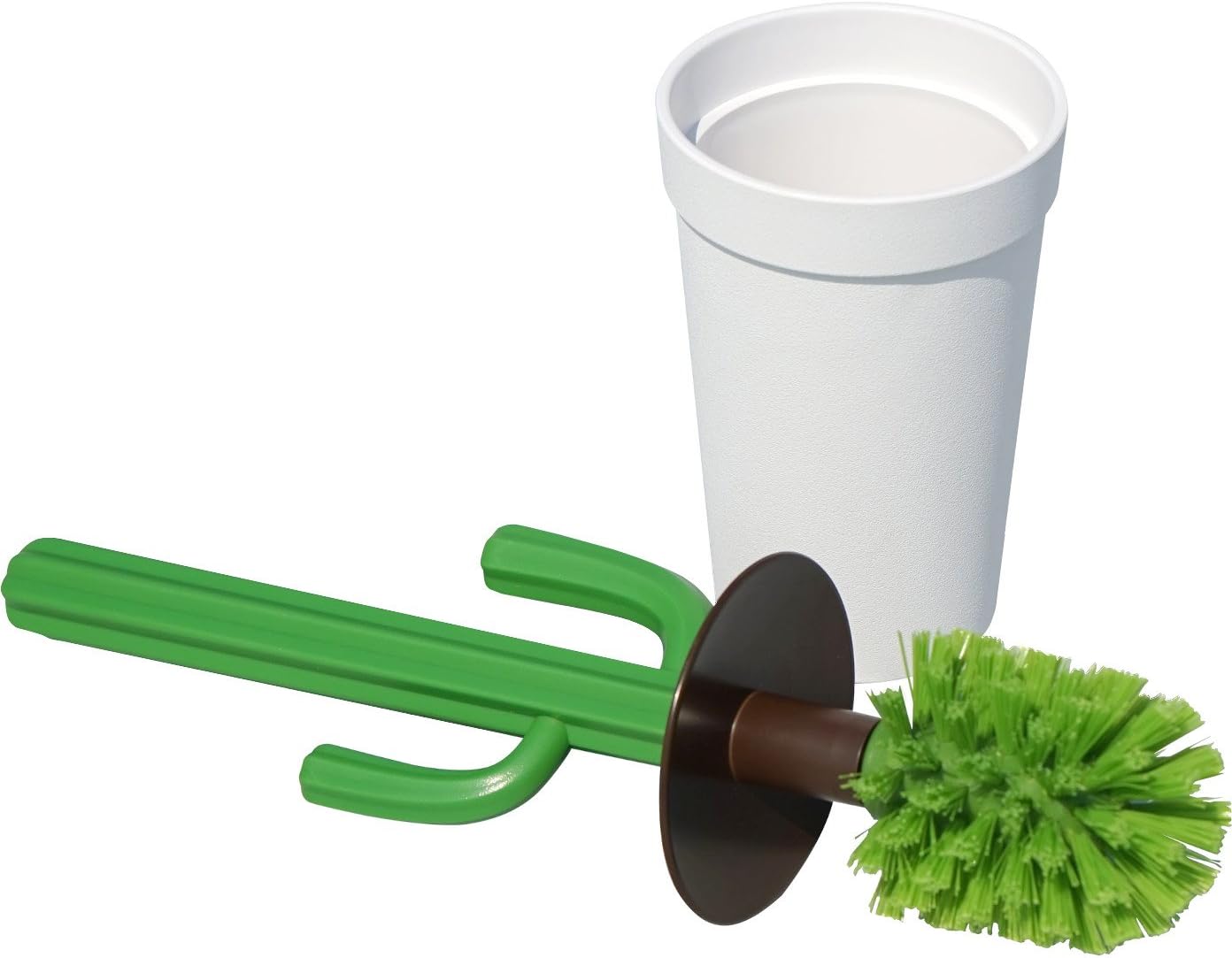 SCOPINO WC CACTUS BIANCO-VERDE