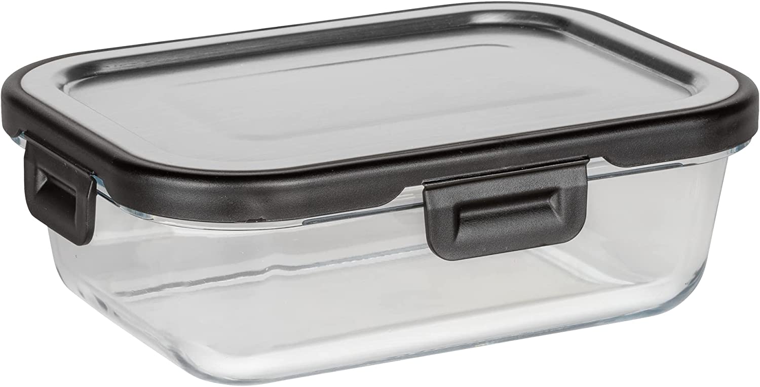 CONTENITORE PER ALIMENTI IN VETRO 0,6 L COPERCHIO IN ACCIAIO INOX
