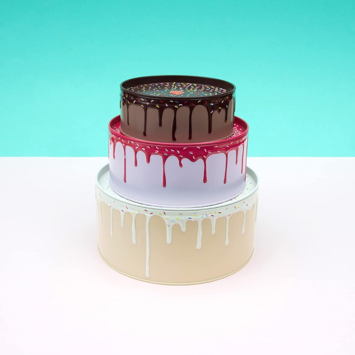 SET DI 3 CONTENITORI DA CUCINA IMPILABILI PER TORTE ROTONDI